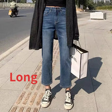 Hot Sale Jeans Women Straight Leg Ankle-Length All-Match Casual Denim Trousers 4-Colors Popular Students Daily Street Do Old BF