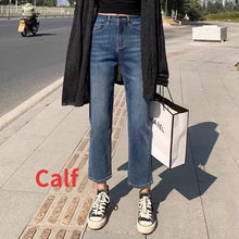 Hot Sale Jeans Women Straight Leg Ankle-Length All-Match Casual Denim Trousers 4-Colors Popular Students Daily Street Do Old BF