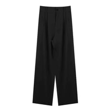 Women Long Pants Pocket Decoration Pants Elegant Wide Leg Dress Pants for Women with High Waist Button Zipper Fly for Business